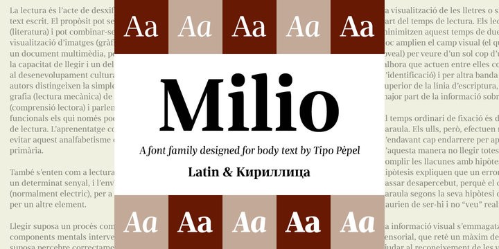 Milio Regular Font preview